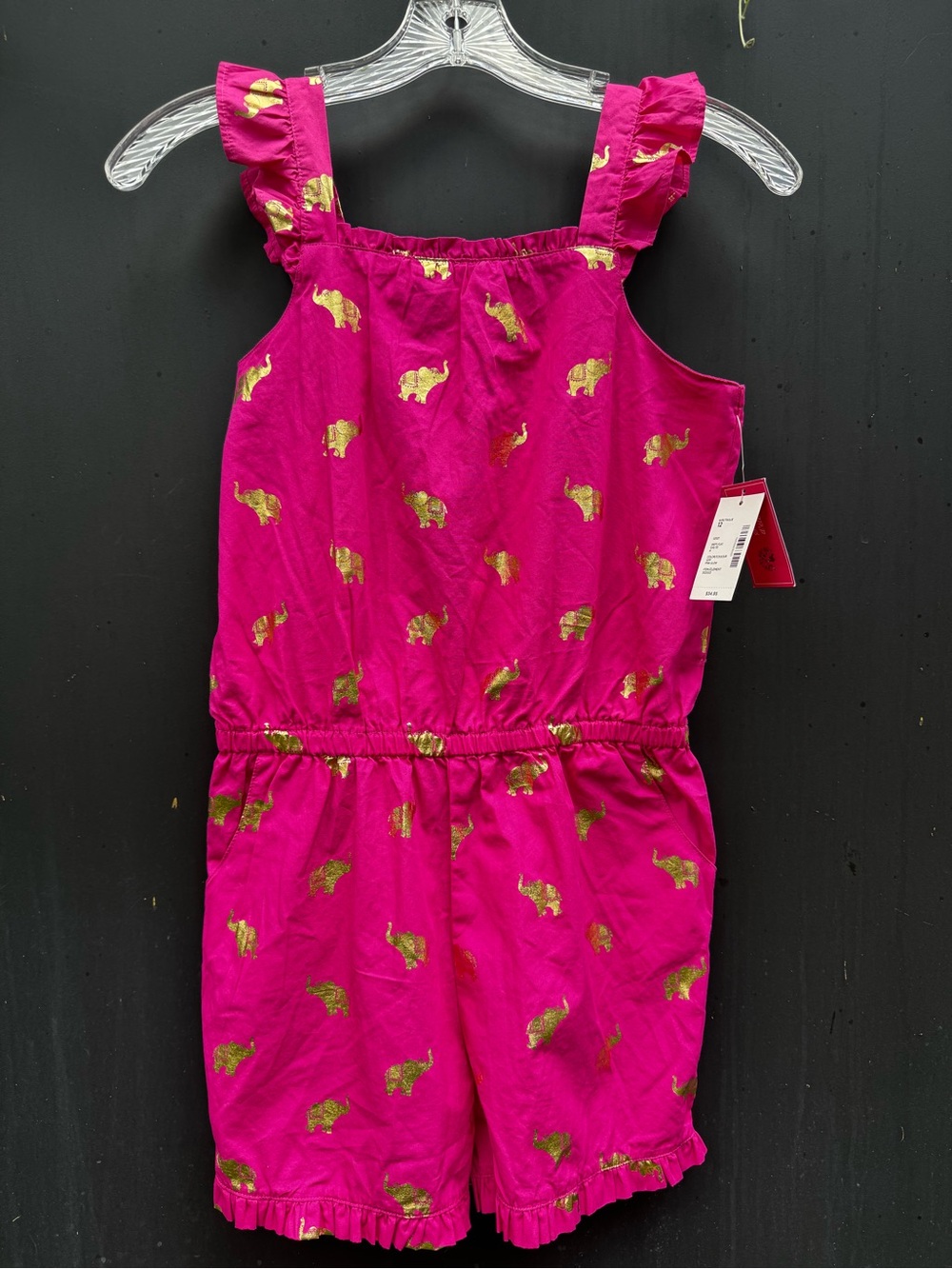 NWT Gymboree Summer Sunsets Pull-on Romper with Gold Embellishment- Size 12